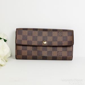Louis Vuitton Damier Ebene Sarah wallet #1691M